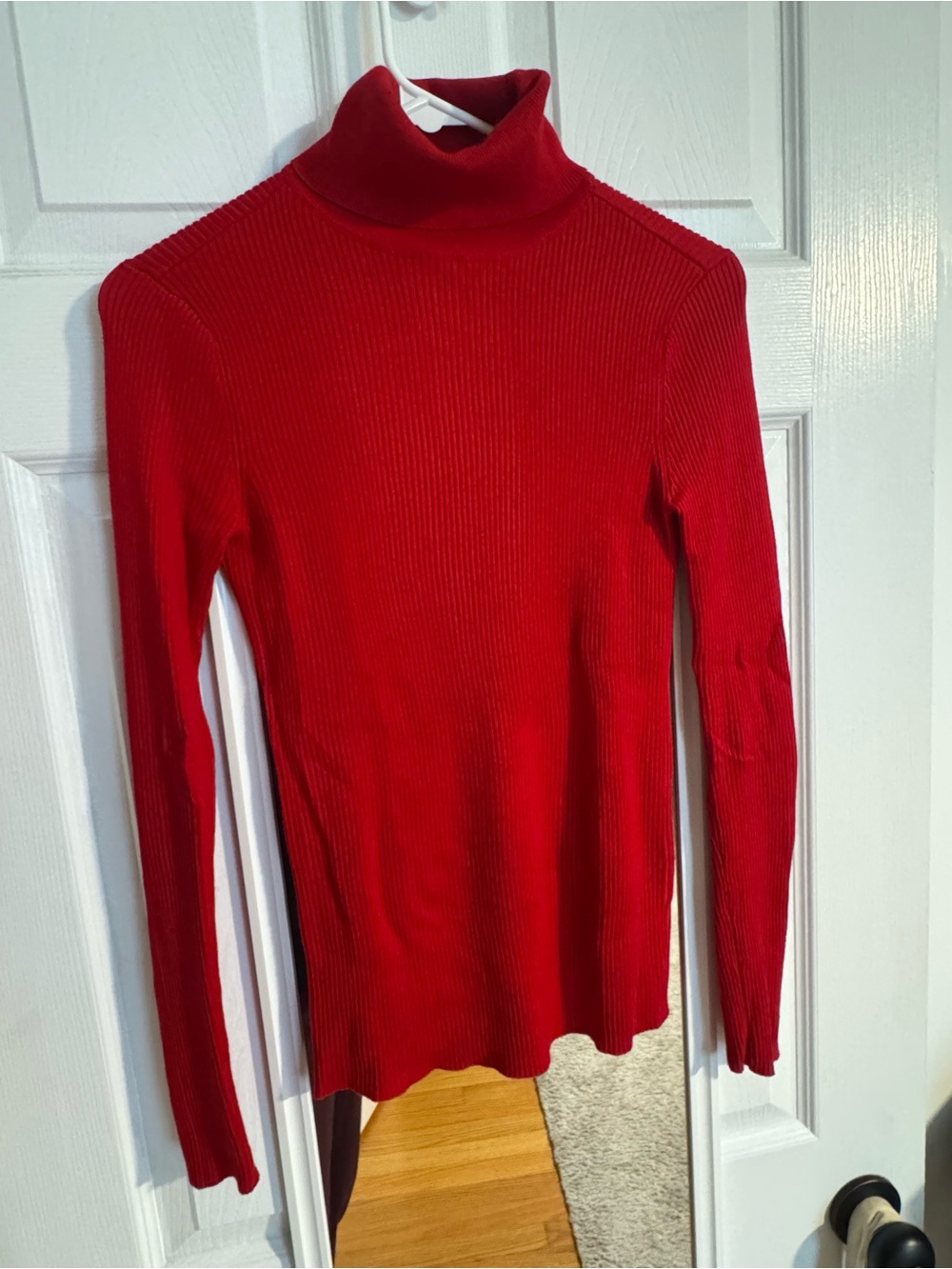 NWOT Nine West Red Ribbed Turtleneck Sweater